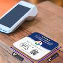 5 x Tap Google Review Plate (5-Pack) by TapFive - Tap for Instant Reviews - All Phones Compatible - Reusable Smart Tap NFC & QR - 4"x 4" - DigiFeel & Zappy Fast - Mount Anywhere 3M Adhesive (5 Plates)