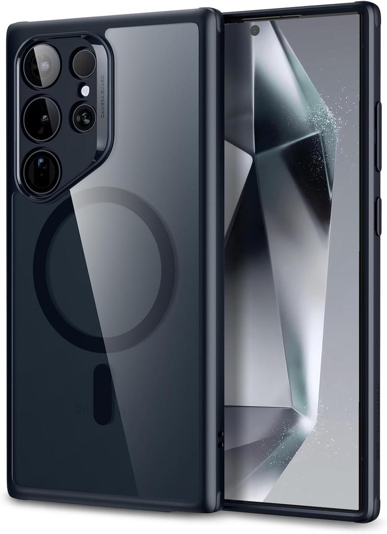 ESR for Samsung Galaxy S25 Ultra Phone Case, Compatible with MagSafe, Magnetic Case for S25 Ultra, Military-Grade Protection, Yellowing Resistant, Classic Series, Clear Black