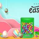 The Dreidel Company Easter Chocolate Eggs 5 Pounds (Bulk), Multicolored Foil Wrapped Milk Chocolate, Kosher Certified Dairy