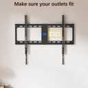 Mounting Dream TV Mount Fixed for Most 42-84 Inch Flat Screen TVs, UL Listed TV Wall Mount Bracket up to VESA 600 x 400mm and 132 lbs - Fits 16"/18"/24" Studs - Low Profile and Space Saving MD2163-K