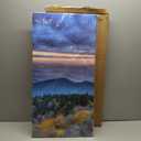 Blue Ridge Mountains Wall Art Sunrise Forest Pictures for Living Room Decor Smoky Mountains Canvas Prints National Park Posters Nature Woodland Artwork for Bedroom Office Home Decoration 16x32" 3Pcs