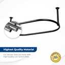Oval Shower Curtain Rail Rod For Bathroom, Ceiling Mounted for Clawfoot Tub, Large and Heavy Duty Ceiling Mounted with Adjustable Support - 45 x 25 Inch (Free Curtain Rings) (Black)
