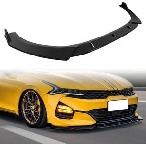 Front Bumper Lip Compatible with Kia K5 2021-2026 GT Line/GT/LX/LXS/EX All Models,3PCS Front Splitter Painted Glossy Black Air Dams Front Lower Chin