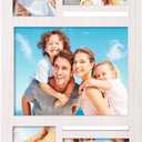 Collage Picture Frame for Wall White Multi Photo Frame Holds 8x10 and 4x6 Pictures Family Photo Display Modern Farmhouse Home Dcor Gallery Wall Frame Hanging Horizontal or Vertical Picture Collage Display, 5 Opening