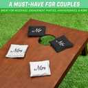 GoSports Wedding Theme Cornhole Bag Set - Includes 4 Black Mr Bags and 4 White Mrs Bags, One Size
