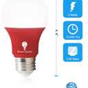 4 Pack LED Red and Green Light Bulbs - 120V E26 Base 9 Watt (60-watt Replacement) - Red and Green Bulbs for Party Decoration, Porch, Home Lighting, Christmas 4 Pack