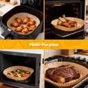 400Pcs Air Fryer Paper Liners, 5-8 QT Air Fryer Disposable Unbleached Non-Stick Parchment Paper Liner, Square 8 inch Baking Liner