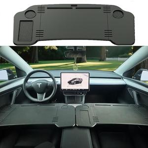 Ronsoile Car Desk for Tesla Model 3 Y, Foldable Tesla Desk for Laptop, Car Table Tray for Tesla Passenger Seat, Tesla Table Travel Tray for Kids, Food & Tablets, Tesla Tray Long Trip Essentials