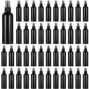 48 Pcs 4 oz Plastic Spray Bottles - 120 ML Travel Size, Fine Mist Sprayers, Ideal for Perfumes, Cosmetics, Cleaning Solutions, and More, Black