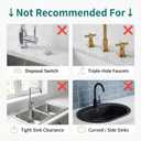 Stone Faucet Mat for Kitchen Sink-Diatomite Drying Stone Mat& Sink Protector,Quick Dry Water Absorbing Stone Tray ,Sink Splash Guard for Kitchen Counter & Bathroom Counter(White, 23.6"X3.9")