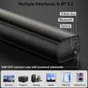 Sound Bar for TV, 14.2" 40W TV Soundbar, Surround Home Audio Speaker with Custom Bass Reflector, 3 EQ Modes, Wall Mount Wired Soundbar Compatible with Smart TV, PC, Laptop, Projector for Home Theater