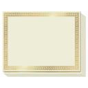 Sweetzer & Orange 50 Certificate Paper 8.5 x 11 for Printing, 180gsm Cardstock Gold Border Award Certificates Paper for Completion of Graduation Diploma, Employee of The Month & Sports Achievements