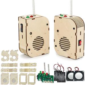 STEM Kits for Kids Walkie Talkies 8-10-12-14, Build Your Own Kids Electronic Circuits Projects STEM Toy, Walkie Talkies Science Kit for Christmas Birthday