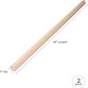Round Wooden Dowel Rod 1" x 36", Pack of 2