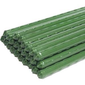 Growsun 4ft Garden Stakes Metal Plastic Coated Plant Cage Supports Tomato Stakes Trellis Climbing for Tomatoes,Trees,Cucumber,Fences,Beans,25 Pack