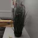 3ft Onion Grass, Artificial Plant and Greenery, Fake Floor Plants Indoor Outdoor, Faux Horsetail Reed Grass with 7 Pink Flower Crowns, Potted, House Decorative