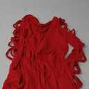 Women Sexy Tops Cold Shoulder Criss-Cross Long Sleeve Shirt Dressy Casual Hollow Cut Out Night Club Party Blouse (Large, Red)