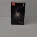 Xavier 1-Light Matte Black Hardwired Outdoor Indoor Wall Lantern Sconce with Seeded Glass Shade