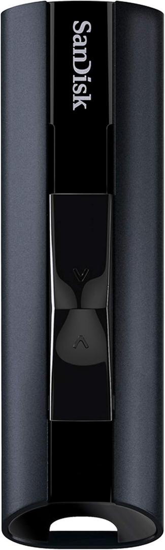SanDisk 128GB Extreme PRO USB 3.2 Solid State Flash Drive - Up to 420MB/s, Durable Aluminum Metal Casting - SDCZ880-128G-GAM46, Black