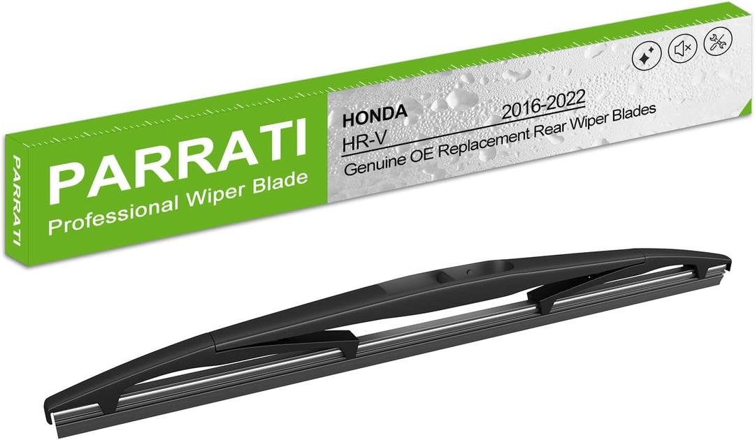2 x PARRATI® Rear Windshield Wiper Replacement for Honda HRV 2016-2022 | 10 Inch Back Wiper Blade, Quiet and Smooth Wiping, Tool-Free Easy Installation for Better Driving Visibility