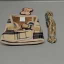 PUPTECK Soft Mesh Dog Harness and Leash Set Step-in Plaid Puppy Padded No Pull Vest Harness for Dogs Cats Outdoor Walking, Beige S (S (Chest Girth 14"-15"))