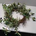 Olive Wreath 26 Inch Wreaths for Front Door with Purely Handmade Realistic Dense Olive Leaf Olive Berry, Elegant Home Decor Wreath Ideal for Front Door, Hallways, Any Area You Want to Brighten