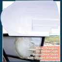 4812-01 RV Screen Door Slider Panel Bubble Style & 4810-00 Stopper & 4814-00 Holder 3 in 1 Complete Kit Replacement for Dexter Right Hand Screen Door, Clear Plexiglass Bubble Style