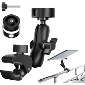 FIUTY for 2025 Starlink Mini Clamp Mount and 2024 Pipe Adapters, Born for Starlink Mini Pipe Adapter and Flat Mount for RV/Pole/Yacht/Camper/Guardrails, 2 in 1 Design