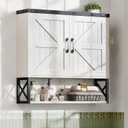 Vabches Bathroom Wall Cabinet, Farmhouse Medicine Cabinet, Rustic White, 
Product Dimensions	7.87"D x 31.5"W x 30.31"H