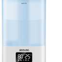 5L Top Fill Ultrasonic Humidifier,Cool Mist Humidifiers with Timer & Humidity Control for Bedroom, Baby, Large Rooms & Plants (White-2)