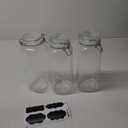 VITEVER [ Taller ] 92oz Glass Jars with Airtight Lid, Large Glass Food Storage Jars, 3 Pack Wide Mouth Airtight Glass Jars for Kitchen Pantry Spaghetti, Square Mason Jars with Labels