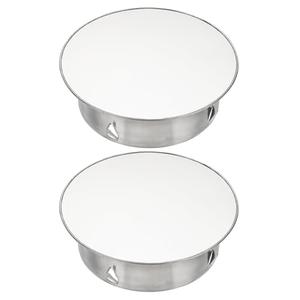 PATIKIL Chimney Hole Cap, 2 Pcs 125mm(5 Inch) Tightness Adjustable Round Stainless Steel Flue Hole Cover Stove Pipe Cap Pipe Cover for Kitchen Balcony Sewer, Silver Tone