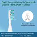 Replacement Heads Compatible with Spinbrush Electric Toothbrush Adults Toothbrush Head, 10 Pack Brush Heads Medium Bristles