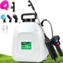 VAXMAY Battery Powered Sprayer 3.2 Gallon, Backpack Sprayer with 3 Adjustable Forces, Battery Indicator, 5 Mist Nozzles, 41" Retractable Wand, USB Rechargeable Garden Sprayer for Weed Lawn Yard