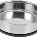 360-Degree Rotating Storage Tray Silver Stainless Steel Kitchen Organizer for Spice Cosmetics and Household Items for Cabinet and Dining Table Use