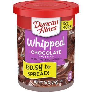 Duncan Hines Whipped Chocolate Flavored Frosting, 14 oz.,BB Date Not Found 