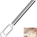 Danish Dough Whisk for Sourdough Starter Mixer Stick, 12" Stainless Steel Dough Whisk, Bread Mixer for Cooking, Mixing, Sourdough, Pizza, Dishwasher Safe