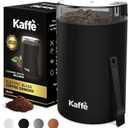 Kaffe One-Touch Coffee Grinder Electric w/Cleaning Brush (3 oz) - Coffee Grinders for Home Use - Up to 12 Cups of Coffee per Grind - Easy On/Off Coffee Bean Grinder - Black