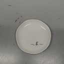 InnoBeta Ceramic Jewelry Tray, Decorative Trinket Dish for Rings Earrings Necklaces Bracelet Watch Keys, Birthday for Women, Mother's Day Christmas Gift for Women, 4.75", White Surface Gold H