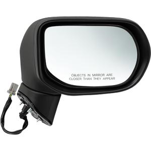 Right Passenger Side Mirror Assembly Compatible with 2006-2011 Civic Non-Heated Manual Folding Power Not Fits Civic Coupe & Civic Del Sol HO1321221 Match to Black (3Pins)