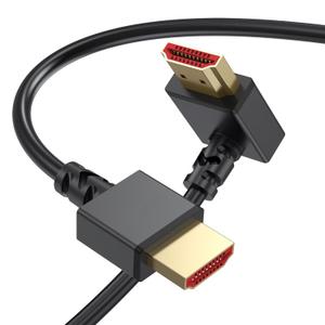 8K Right Angle HDMI Cable 3.3FT, 90 Degree HDMI 2.1 Cable Ultra High Speed HDMI to HDMI Cord (8K@60Hz, 4K@120Hz/60Hz, eARC, Dynamic HDR, 3D) for HDTV, Monitor, PS5/PS4, Laptop, PC