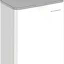 SONGMICS Hanging Trash Can, 2.1-Gallon (8 L) Small Kitchen Garbage Can with Lid, Cabinet Door Hanging or Wall-Mounted with Hooks, for Under Sink, Bathrooms, Cloud White ULTB810W01