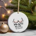 Butt Lift Gift for Get Well Soon from Gluteoplasty,New Butt Well Done Ornament 2025 Funny Humorous Cheeky Present Ceramic Keepsake Lighthearted Holiday Decor (C05)