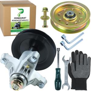 Pre-Greased 918-0671 Spindle Assembly with 756-04129B Idler Pulley Replaces 918-04608A 918-0671B 918-0671D 618-04608A for Cub Cadet RZT 54 GT1554 GT 1554 GTX1054 ZTL8000 Lawn Tractors