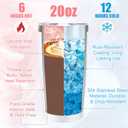 Golf Father's Day Gifts for Dad, 20 Oz Best Dad Golf Coffee Tumbler Cup Stainless Steel Mug with Straw, Lid and Keychain Set for Him Men Husband Boyfriend Father's Day Gift Christmas Gifts