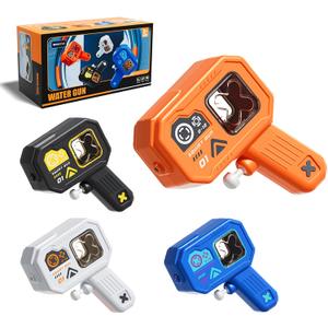 4 Pack Mini Tech Water Guns for Kids, Transparent Window Squirt Gun with Easy Press Trigger, Summer Pool Beach Bath Outdoor Toys