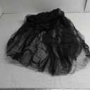 Women's Hi-Lo Long Tutu Tulle Bustle Skirt Elastic Waist Festival Party Skirt Black S