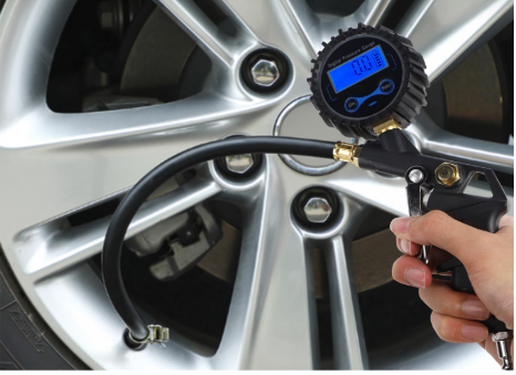Heavy Duty Compressor Accessory Kit - Digital Tire Pressure Gauge with Inflator, Blow Gun and Hose Fittings, 1/4" NPT Air Tool Kit