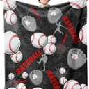 Baseball Blanket for Boys Kids, Baseball Gifts for Boys, Soft Baseball Room Decor Blanket Bedding 40x50 in