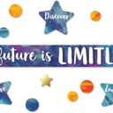 Carson Dellosa Galaxy 28 pc Bundle Motivational Bulletin Board Set, Planets, Star Cutouts and More Space Decorations With Positive Affirmations for Classroom Decor